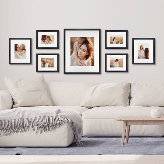 7 Piece Black Gallery Wall Photo Frame Set